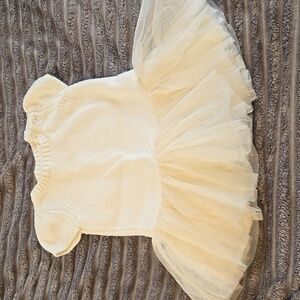 Sweater top, tulle skirt, prettiest infant dress
